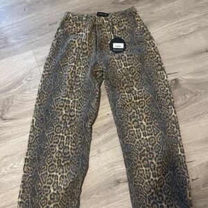 White Fox Boutique Leopard Print Women's Jeans